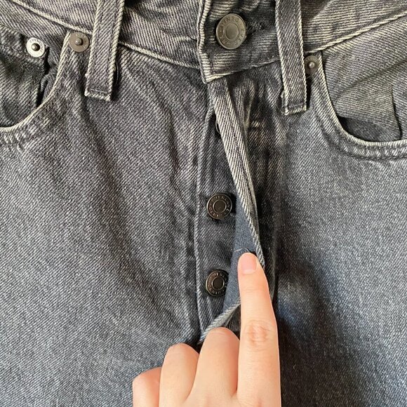 Everlane Curvy 90's Cheeky Straight Leg Ankle Jeans Button Fly Hartford Night 26 - Picture 4 of 9